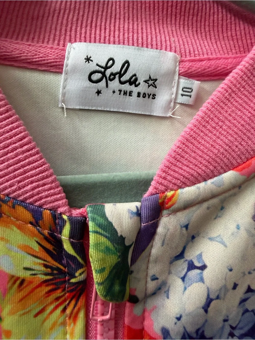 Lola + The Boys Pink Floral Kids Matching Set Jacket Pants Pockets Happy School